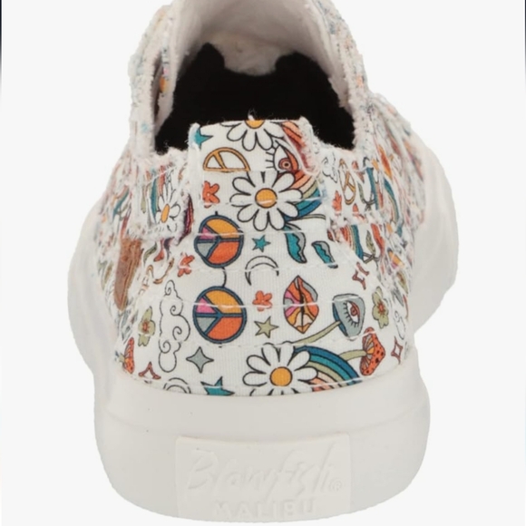 Sale Blowfish Malibu Peace Sign Rainbow Muhroom Eye Patterned Canvas Sneakers - Picture 4 of 4